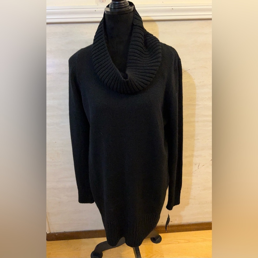 NWT- AB Studio Tunic Your Way Black Sweater Dress